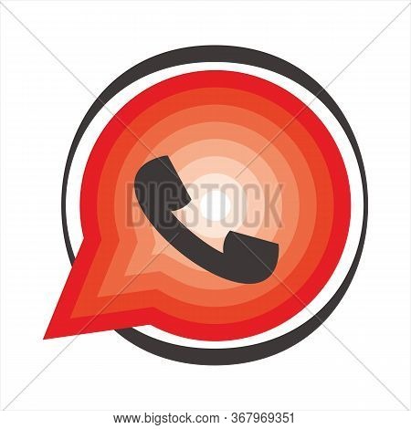 Message Icon, Message Icon With A White Background. Simple Icon. Message Icons Combined With Phone P