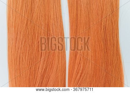 Hair Salon, Beauty Spa. Procedure Of Hair Extensions.