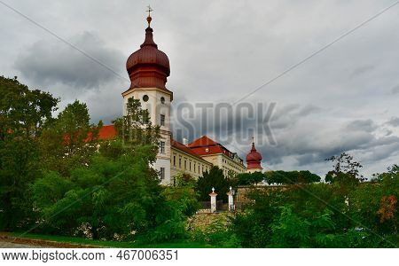 The Gottweig Monastery Is A Male Benedictine Monastery That Stands On A Hill That Is A Spur Of The D