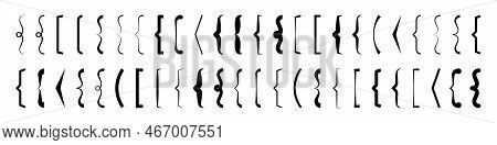 Text Brackets Collection, Black Quotation Box. Curly, Square And Corner Parentheses. Vintage Typogra