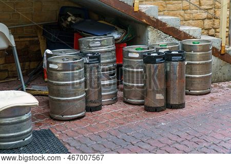 Metal Beer Kegs Or Barrels For Beer