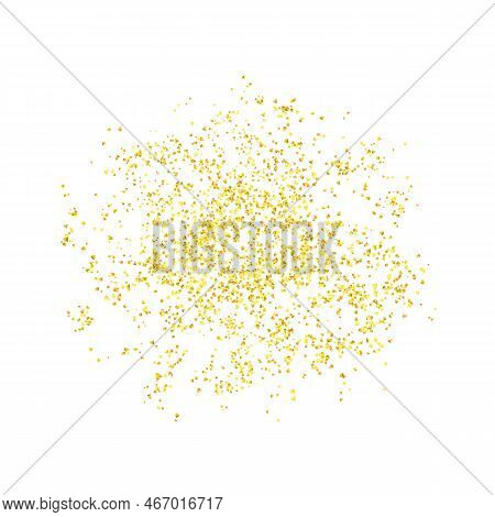 Background Plume Golden Abstract Grainy Texture, Crumbs For Background Or Backdrop. Gold Dust. Sand 