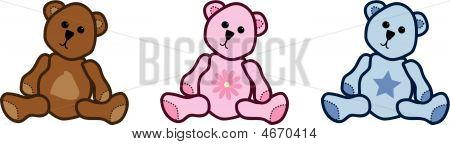 drei Teddy bears.eps