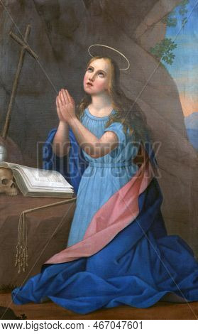 Gradec, Croatia - March 10, 2012: Saint Mary Magdalene, Altar Painting On The Altar Of Saint Mary Ma
