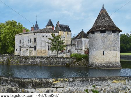 Fourteenth-century Chateau De La Bredé And Gothic Style, France