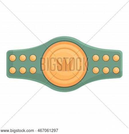 Boxing King Belt Icon Cartoon Vector. Sport Box. Award Victory