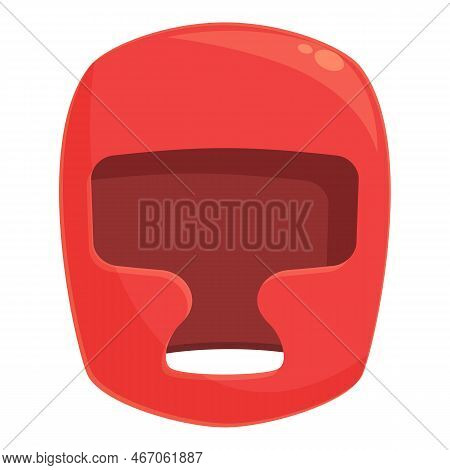 Boxing Helmet Icon Cartoon Vector. Sport Fighter. Match Glove