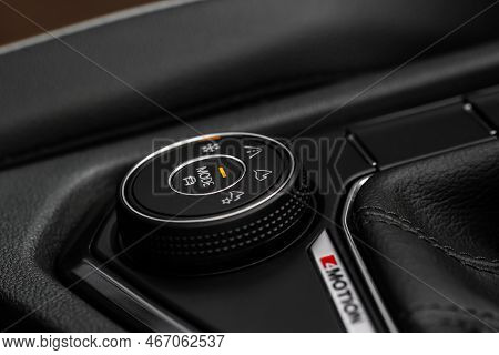 Moscow, Russia - January 22, 2022. Volkswagen 4motion Four-wheel Drive (4wd) System. Modern Suv Car 
