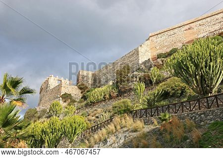 Exterior Of Almunecar Castle In Andalucia , Spain