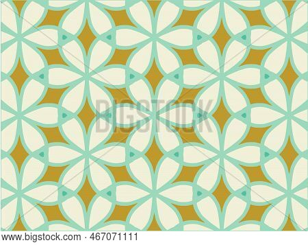 Floral Mosaic Pattern Vector Print Background Surface Design