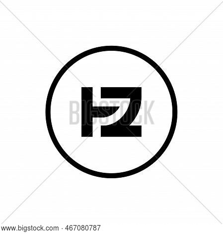 Alphabet Hz Logo Icon Design Template Elements, Circle Shape Logo Vector