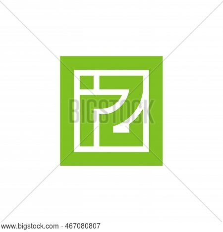 Letter Iz Monogram Logo Design Vector, Simple Geometric Logo