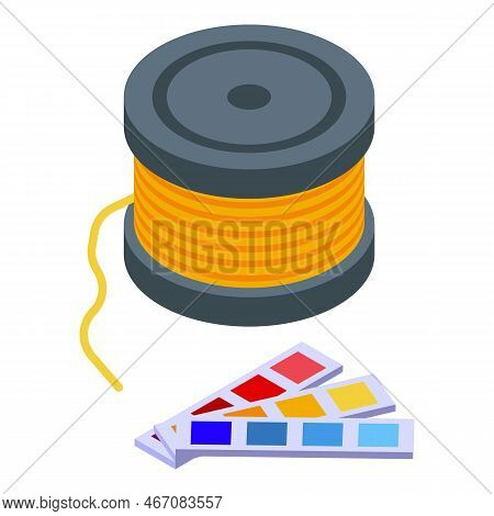 3d Printing Bobine Icon Isometric Vector. Car Printer. Vehicle Product