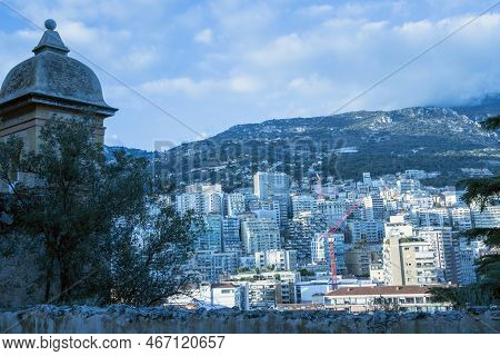 Monaco / Francia - December 10, 2022: Montecarlo Town View, Montecarlo, Monaco, France, Europe