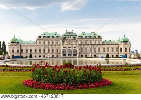Vienna, Austria - July 5, 2018: Belvedere Baroque Style Palace Was Built By Prince Eugen Who Was A M