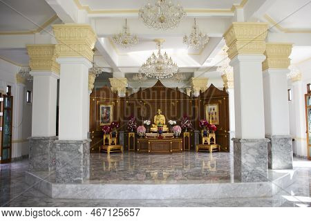 Buddha Statue And Monk Statues For Thai People Travelers Travel Visit Respect Praying Blessing With 