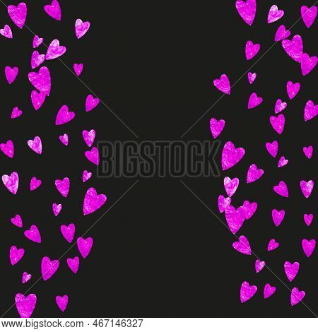 Valentine Sale Confetti. Ornament Sparkle For Party. Wedding Fra