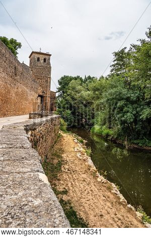 The Old Town Of The Medieval Village Of Covarrubias, Burgos, Castilla Y Leon, Spain. Traditional Str