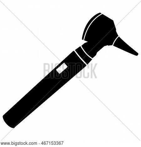 Otoscope Icon On White Background. Medical Collection Sign. Medical Phonetic Syringe Otoscope Symbol