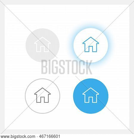 Homepage Ui Elements Kit. Mainpage Button States. Isolated Vector Components. Flat Navigation Menus 