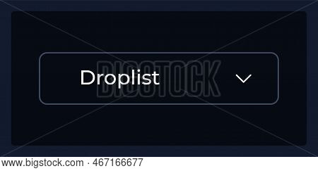 Normal Drop Down List Ui Element Template. Editable Isolated Vector Dashboard Component. Flat User I