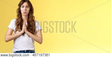 Pretty Please Need Help Asap. Sad Cute Get Pity Sobbing Pulling Begging Face Hold Hands Pray Supplic