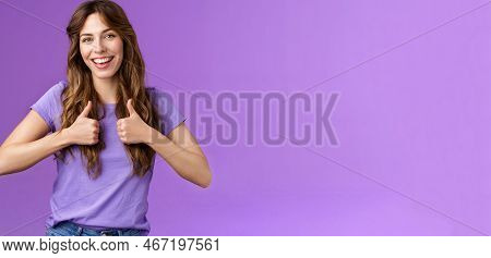 Good Idea Lets Do It. Cheerful Upbeat Feminine Girl Recommend Good Skincare Product Professional Sty