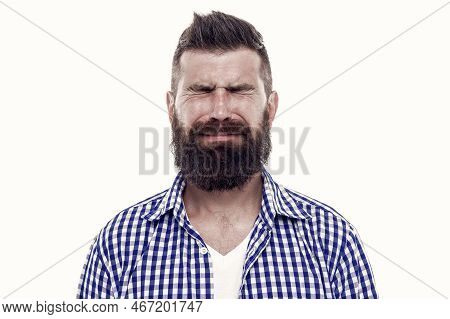 Suffer Grief. Failure And Disappointment. Disappointed Man. Sad Concept. Doubts And Sorry. Man Cry F