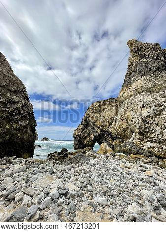 Rocky Coast At Cape Roca, The Westernmost Point Of The Eurasian Continent