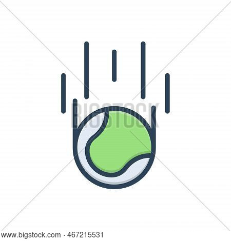 Color Illustration Icon For Gravity Attraction Pressure Force Down Falling Gravity Physics Gravitati