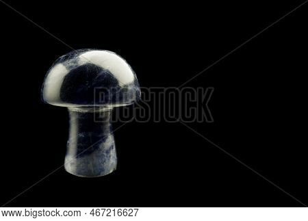 Stone Mushrooms Made From Mixed Gemstones And Crystalize Rock Showing Unique Patterns And Colours Us