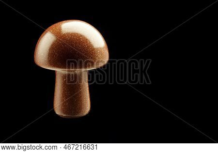 Stone Mushrooms Made From Mixed Gemstones And Crystalize Rock Showing Unique Patterns And Colours Us