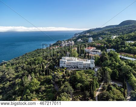 Aerial View Of Livadia Palace - Located On The Shores Of The Black Sea In The Village Of Livadia In 