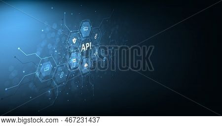 (api)application Programming Interface Concept. Software Development Tool, Information Technology, M