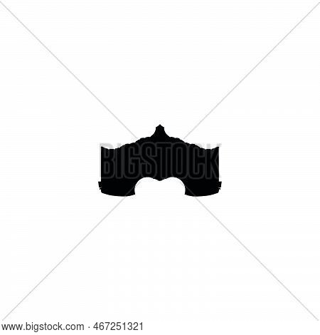 Circus Tent Icon. Simple Style Circus Ticket Big Sale Poster Background Symbol. Circus Tent Brand Lo