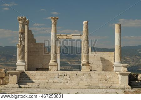 Temple In Laodicea On The Lycus Ancient City In Denizli City, Turkiye