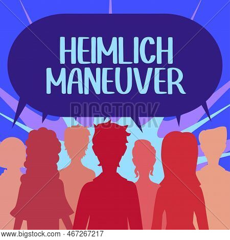 Writing Displaying Text Heimlich Maneuver. Business Overview Application Of Upward Pressure In Case 