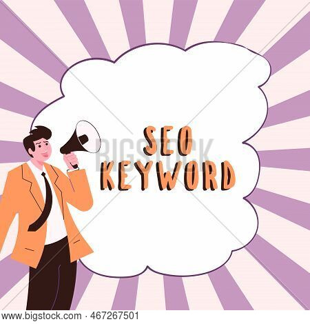 Handwriting Text Seo Keyword. Business Idea Phrases In Your Web Content That Help People Find Your S
