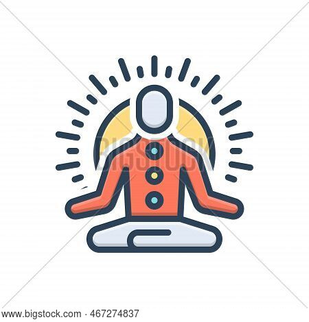 Color Illustration Icon For Existed Survived Subsisted Repose Presence Alive Existence Reality