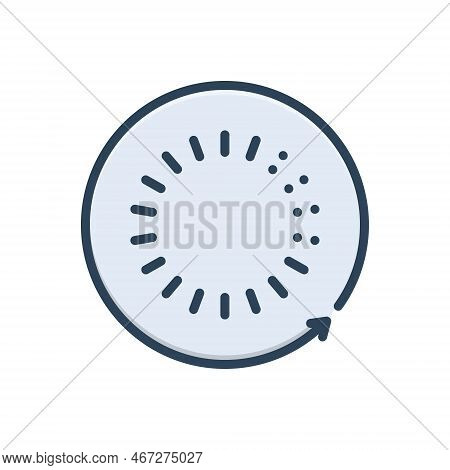 Color Illustration Icon For Slow Unhurried Unprompted Repeat Reply Replicate