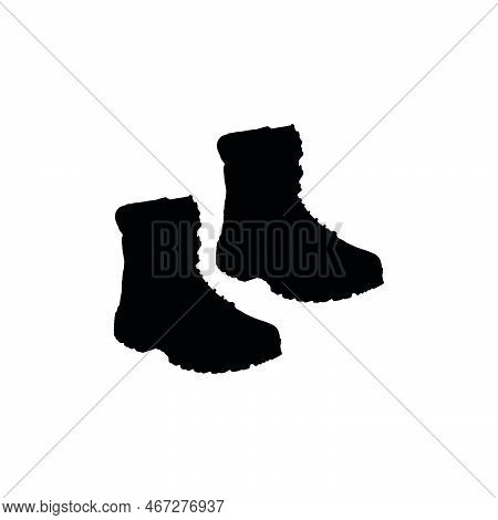 Boots Icon. Simple Style Boots Shop Big Sale Poster Background Symbol. Boots Brand Logo Design Eleme