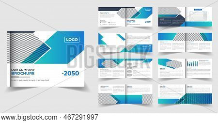 16 Pages Landscape Company Profile Brochure Design Or Multipage Brochure Template Design