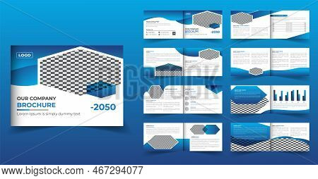 16 Pages Landscape Company Profile Brochure Design Or Multipage Brochure Template Design