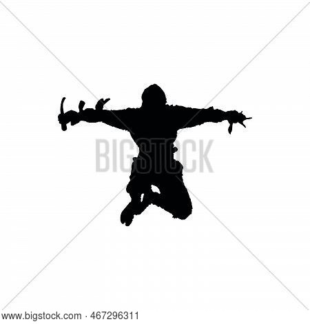 Ninja Icon. Simple Style Ninja Samurai Poster Background Symbol. Ninja Brand Logo Design Element. Ni