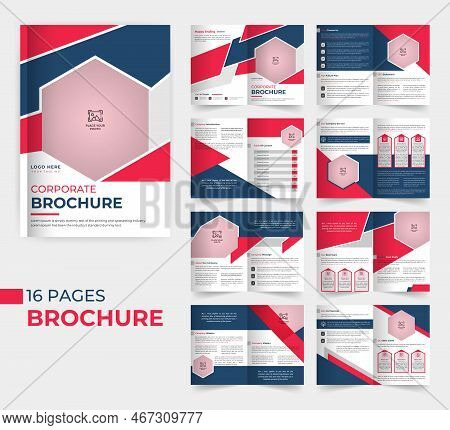 Company Profile Template Corporate Brochure Design With Creative Shape