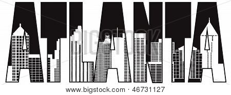 Atlanta Georgia miasta tekstu konspektu ilustracja