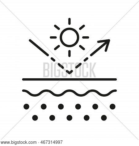 Stop Ultra Violet And Spf Cream Concept Line Icon. Block Solar Light. Uv Protection Skin Sign. Refle