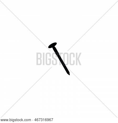 Nail Icon. Simple Style Repair Company Poster Background Symbol. Nail Brand Logo Design Element. Nai
