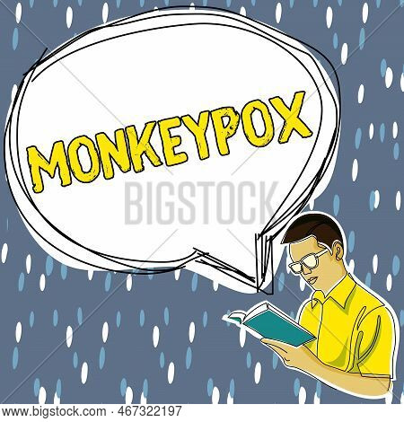 Text Showing Inspiration Monkeypox. Word Written On Poxvirus Of Africa Caused By Chiefly In Wild Rod