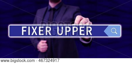 Writing Displaying Text Fixer Upper. Business Overview House In Need Of Repairs Used Chiefly Connect